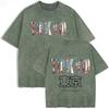 Retro Tokyo Cityscape T Shirt Men Women Casual Washed Cotton Short Sleeve Top