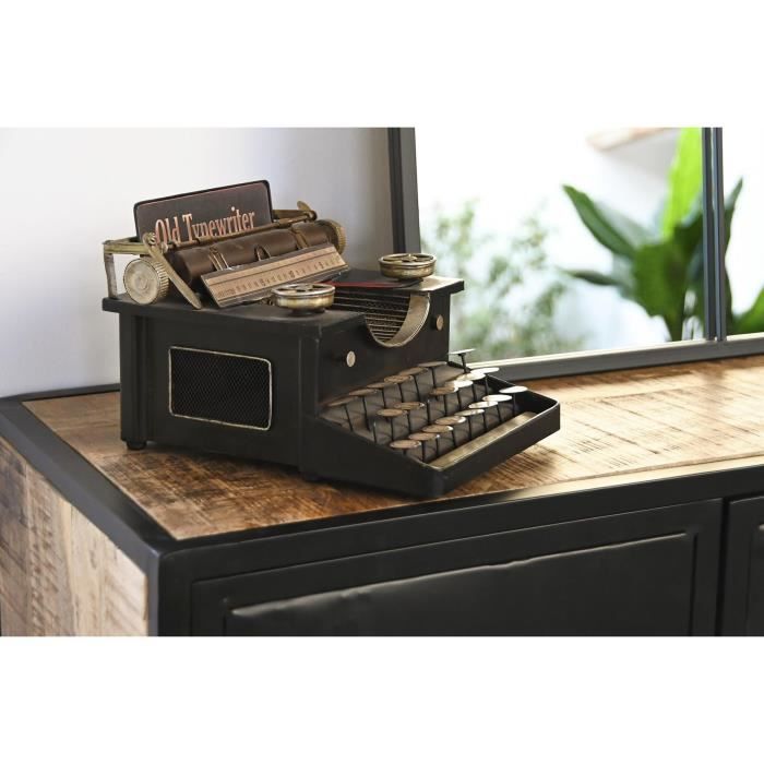 Dekorativní předmět - Vintage - PSACÍ STROJ - Kov - Černý - 26cm