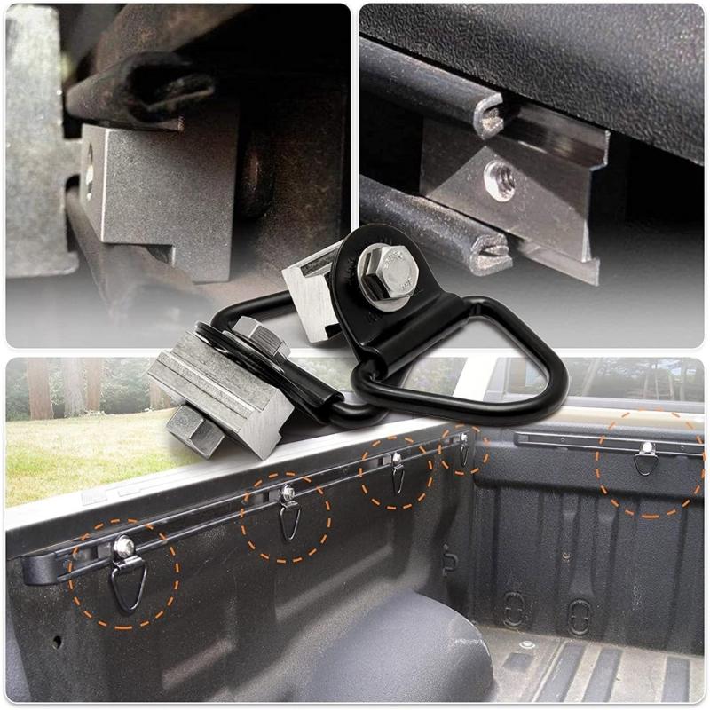 Tie Down V-Rings T Slot Nut Washer Pickup Truck Bed Deck Rail Cleat Cargo Bolt Cargo Bed Accessories