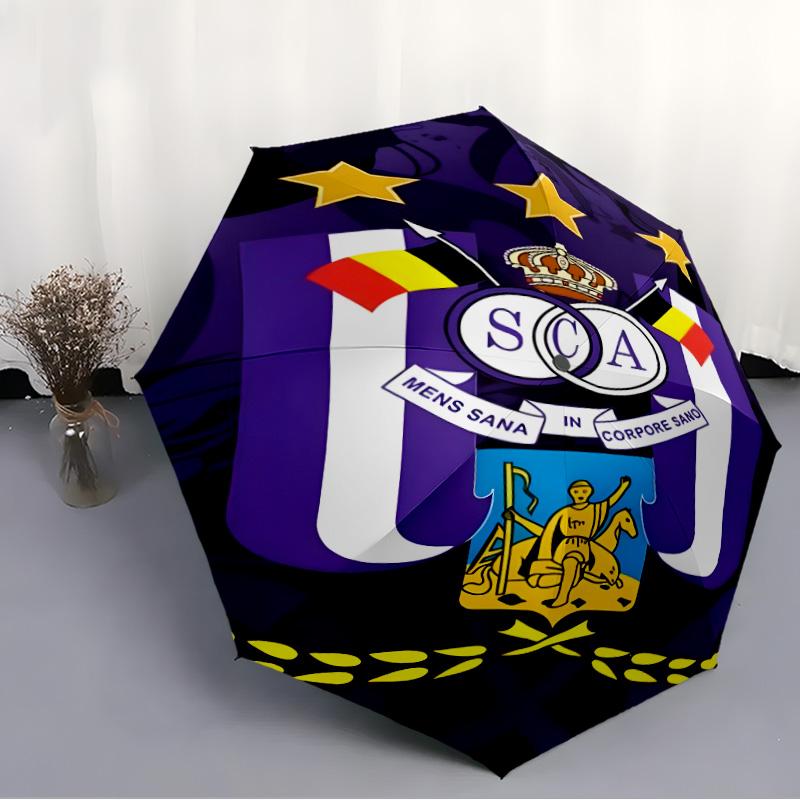 1pc Anderlecht Umbrella, Sun Protection, And UV Shielding. It Has Eight Sturdy Ribs for Outdoor Use And Perfect As a Holiday Gift