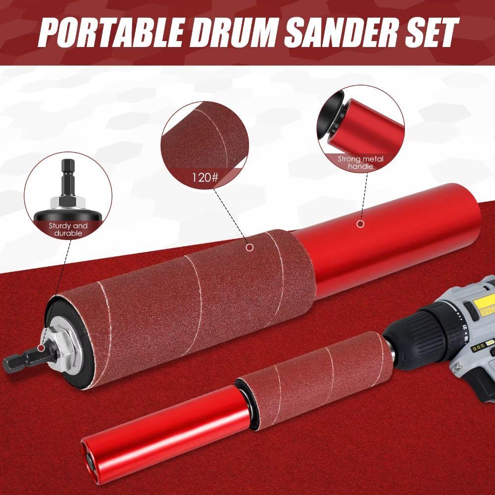 Sanding Rod Drum Sanding Kit Drill Attachment Conversion SandingTool Mini Belt Sander  Plastic
