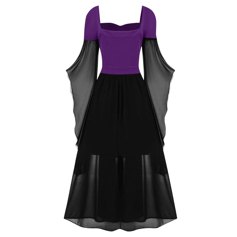 GMXIA Halloween Witch Strappy Swing Dresses