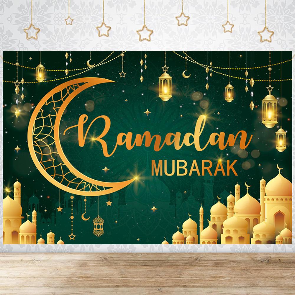 Eid Party Thema Traditioneller Hintergrund Ramadan Mubarak Dekorationen für Zuhause Islamisch Muslimisch Kareem Eid Al Adha Requisite Geschenk Poster
