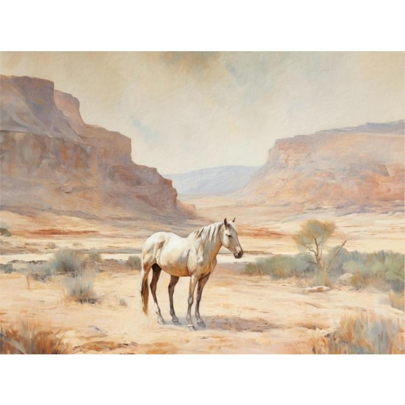 Boho Pustynny Kwiatowy Country Western Kowbojski Moda Różowy Artystyczny Retro Plakat Obrazy na Płótnie Sztuka Ścienna Obrazy Dekoracja Domu