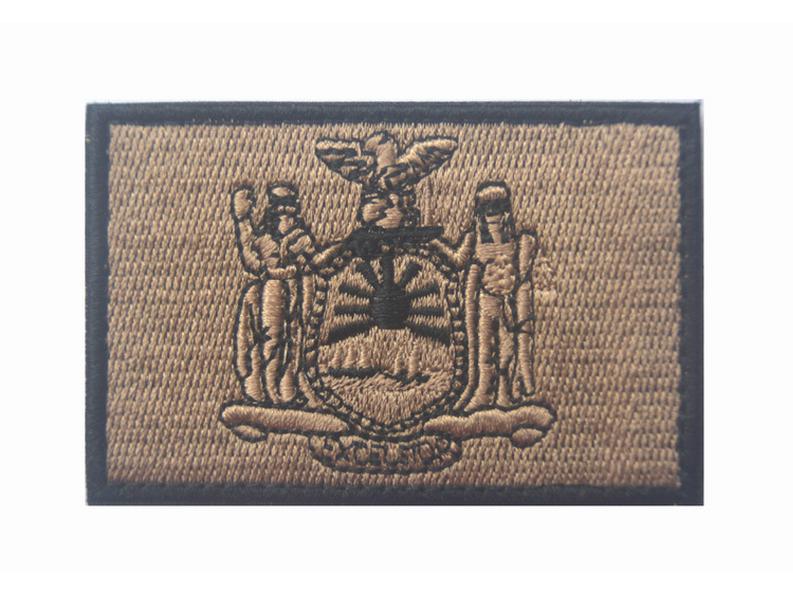 Geborduurde Klittenband Patches: Staatsvlaggen van NY, IL, TN & OH
