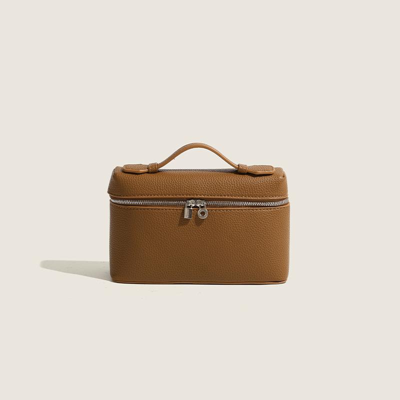 

Loro * сумка lp L19 сумка для ланч-бокса пена высококачественная коровья кожа модная большая вместимость на плечо кроссбоди косметичка 19*6*11 коричневый