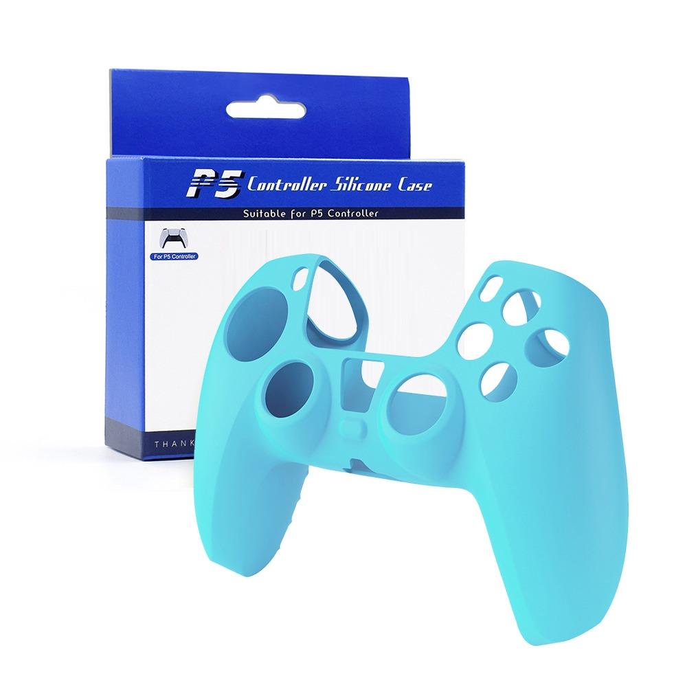 

Soft for PS5 Controller Skin Protective Cover for PlayStation 5 Dual Sense Game Accessories світло-синій колір