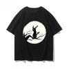 Men's New Umbreon Animation Creative Printed T-Shirt Men's and Women's Summer New Trend Loose Casual Short Sleeve Top