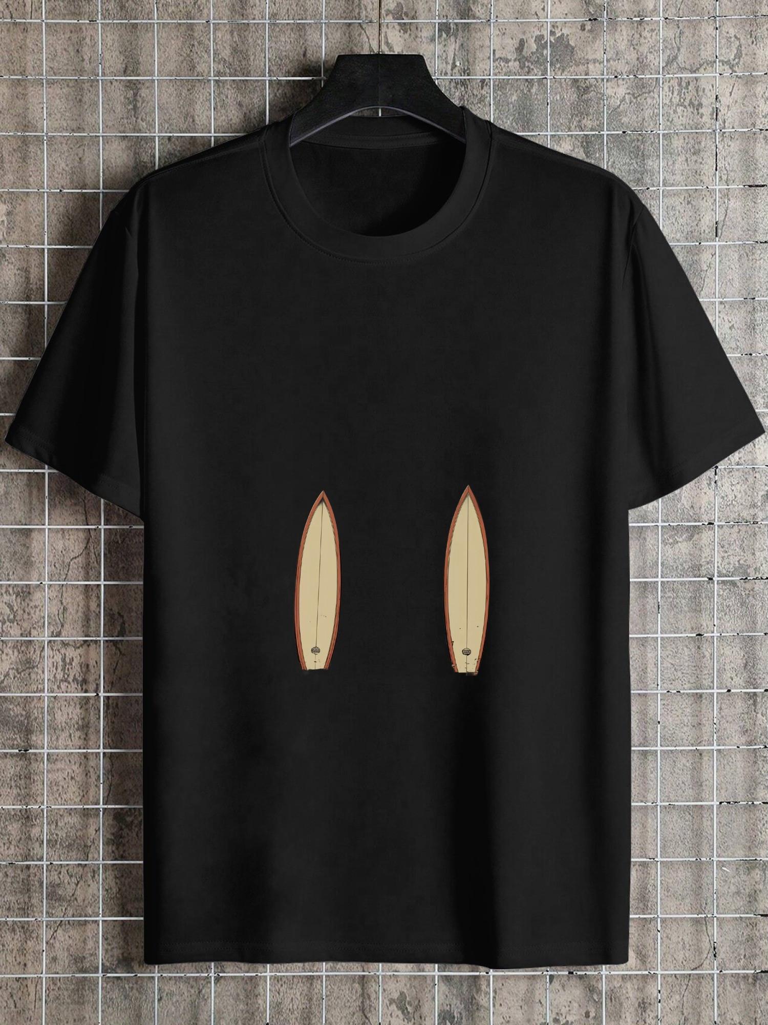 

1pc Surfboards Palm Trees Ocean Waves Happiness Comes in Waves I Will Find You Again T-shirt L