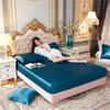 Lussuoso Set di Lenzuola Queen in Puro Raso di Alta Gamma Set di Lenzuola Setoso per la Casa Coprifedera Singolo Matrimoniale Lenzuolo con Angoli con Elastico