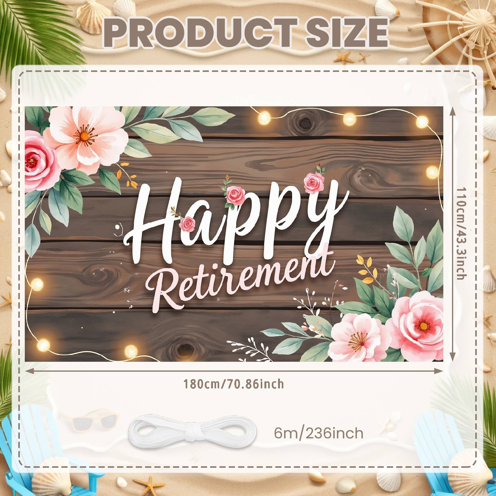 

Retirement Backdrop Countryside Retirement Display Retirement Party Banner Pink Peony Floral For Banquet Hall Setup