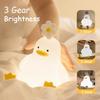 Rechargeable Duck Night Light with Timer, USB Dimming Touch Lamp for Kids' Bedroom, Cute Cartoon Animal Decor Gift