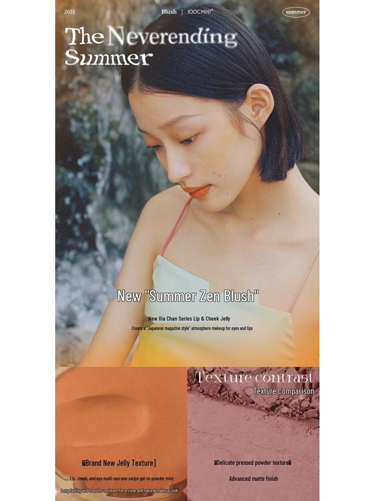 Aurora Series Joocyee Yeast Amber Blush: Natural Highlight & Contour Rouge
