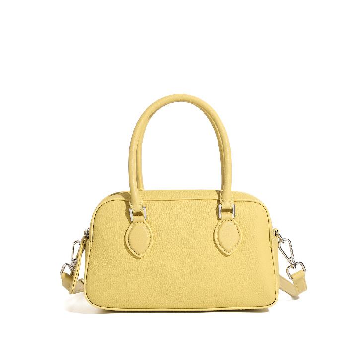 Top Layer Cowhide Mini Pillow Bag High-End Boston Shoulder Underarm Bag 2025 New Women's Genuine Leather High-End Bag