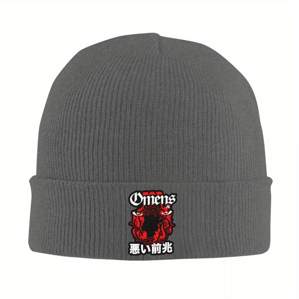 Red Spike Of The Death Beanie Hats Bad Omens Music Casual Caps Female Male Outdoor Sport Knitted Hat Autumn Elastic Beanie Hat