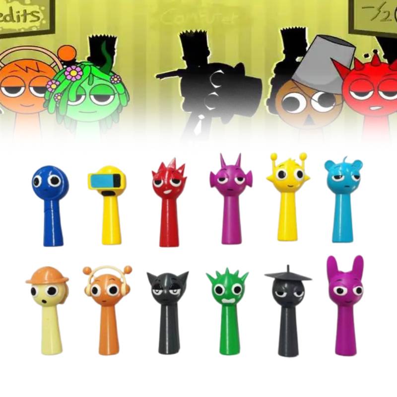 Figure Action Sprunki Model Toys Kids Gift Game Peripheral Cake Decorations