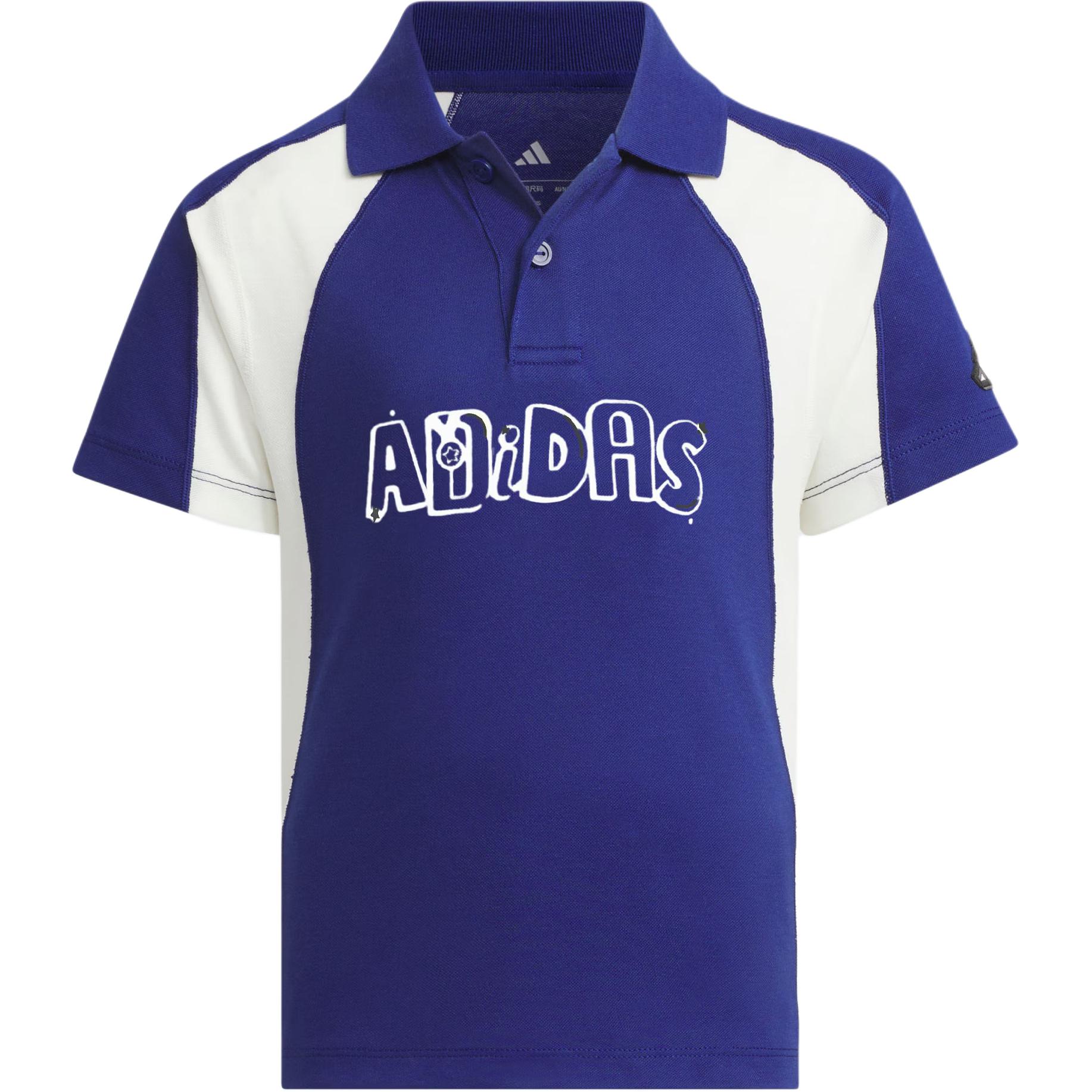 Adidas Polo Shirt Victory Blue/Jade White Children Aged 3 7 Years Old JM3443 116