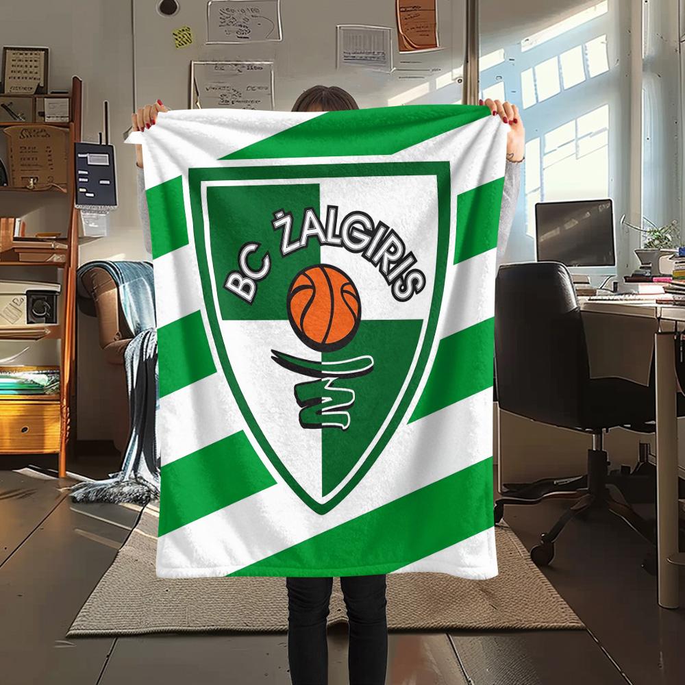 BC Žalgiris  Print Flannel Blanket, High quality Comfortable for All Seasons, Home Decor, Warmth and Comfort