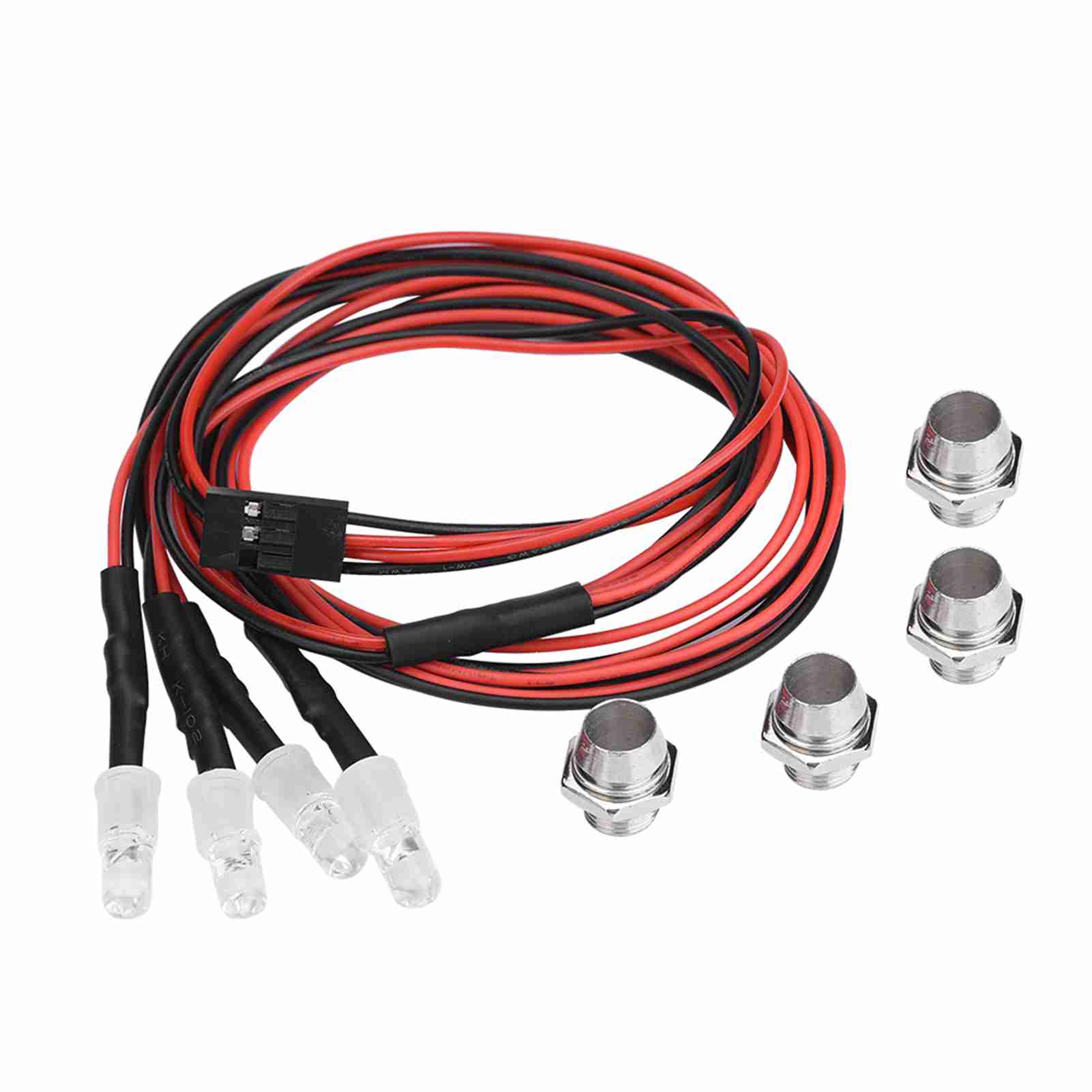 

4PCS 5mm фари RC аксесуар світлодіодні ліхтарі для моделі дріфтового автомобіля транспортного засобу (2# Біле світло)