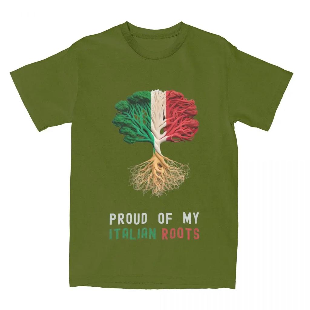 Männer Frauen Stolz auf meine italienischen Wurzeln Shirt Merch Italien Flagge Reines T-Shirt Kleidung Mode T-Shirts Erwachsene