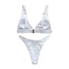 Dame Bikini Solid Set Badedrakt Todelt BH Badetøy Strandtøy