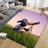 Shaun the Sheep2 Flannel Pattern Square Carpet,Area Rug,Carpet Rug for Living Room Bedroom Sofa Playroom Decor,Non-slip Floor Mat