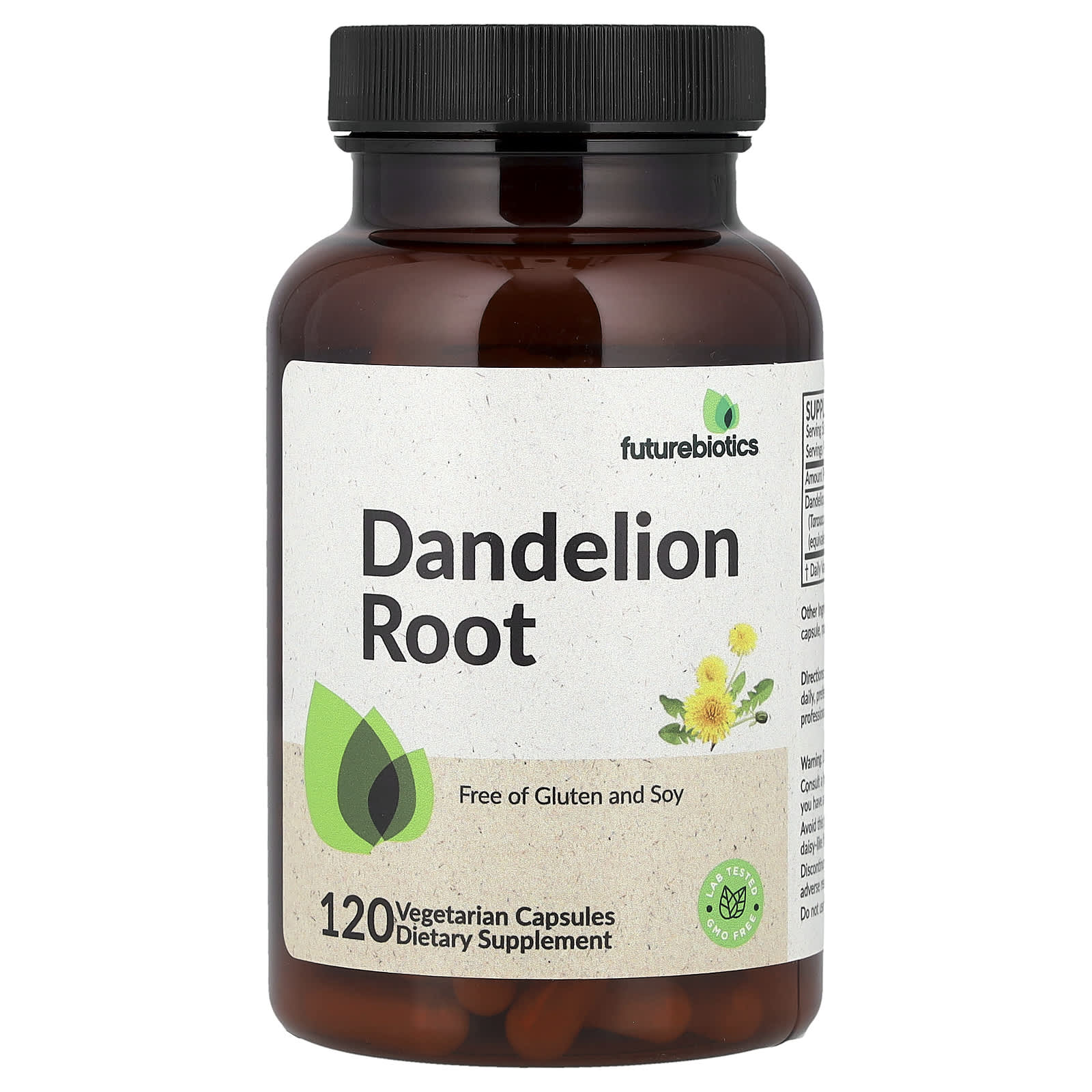 

Futurebiotics, Dandelion Root, Veggie Capsules, 120 Capsules (125mg per capsule)