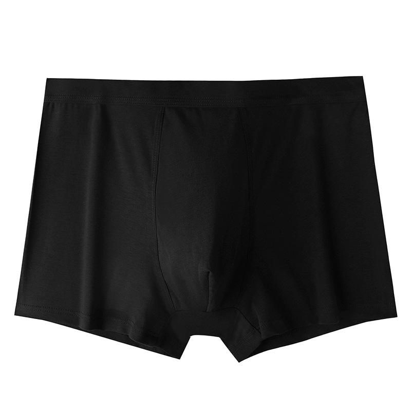 Men's Solid Color Pure Cotton U-Convex Boxer Briefs
