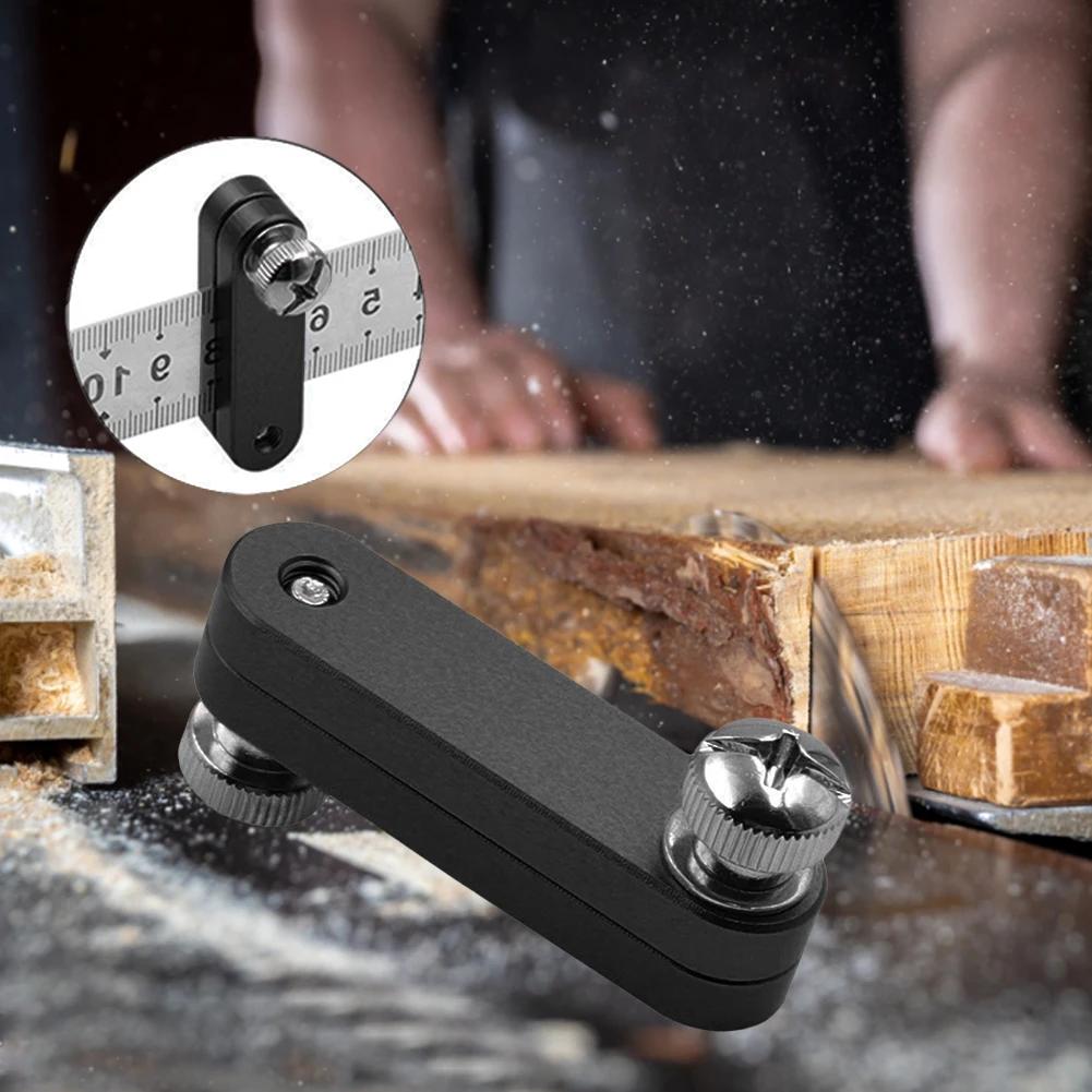 Steel Ruler Limit Adjustment Positioning Block Angle Scriber Line Marking Gauge Woodworking Scribing Locator Measuring Ruler