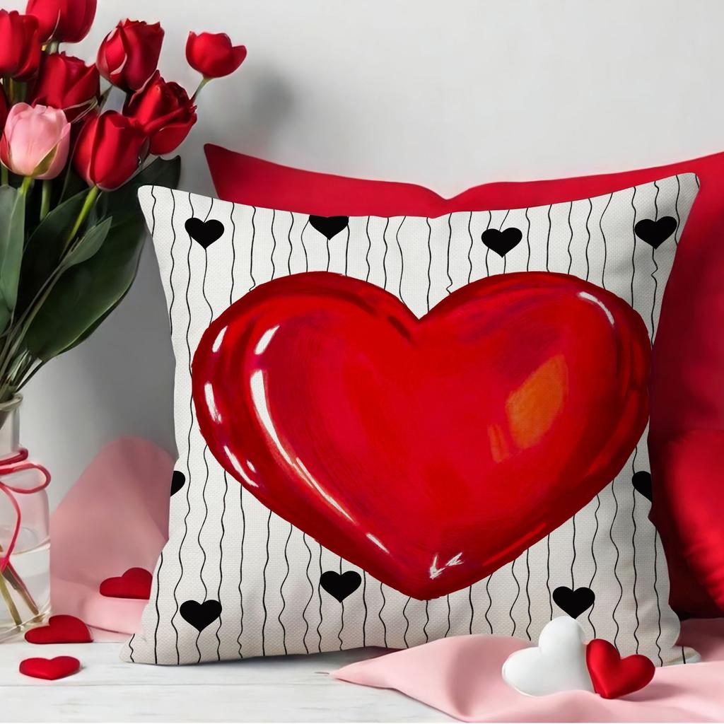 Pillow Valentine's Day Pillow Case Red Love Bedside Pillow Sofa Cushion
