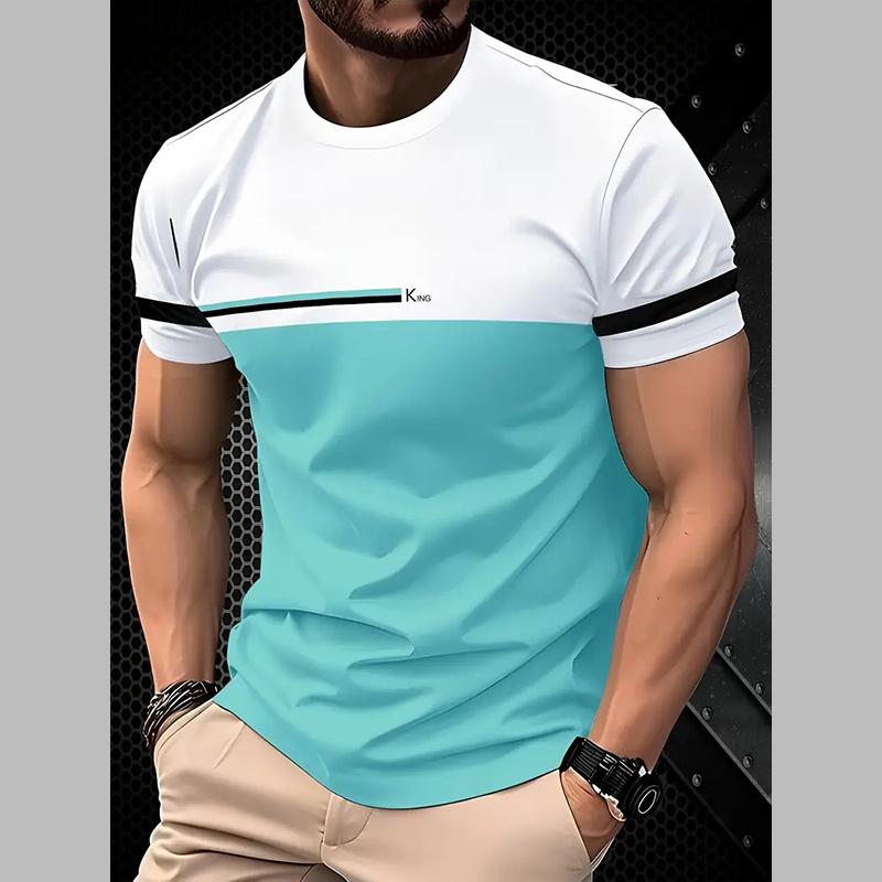 

Новая летняя мужская модная футболка, индивидуальная универсальная принтованная мужская футболка, топ L зелёный