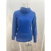 Women's Turtleneck Ribbed Knit Sweater Long Sleeve Button Cuff Loose Casual Solid Color Pullover Top