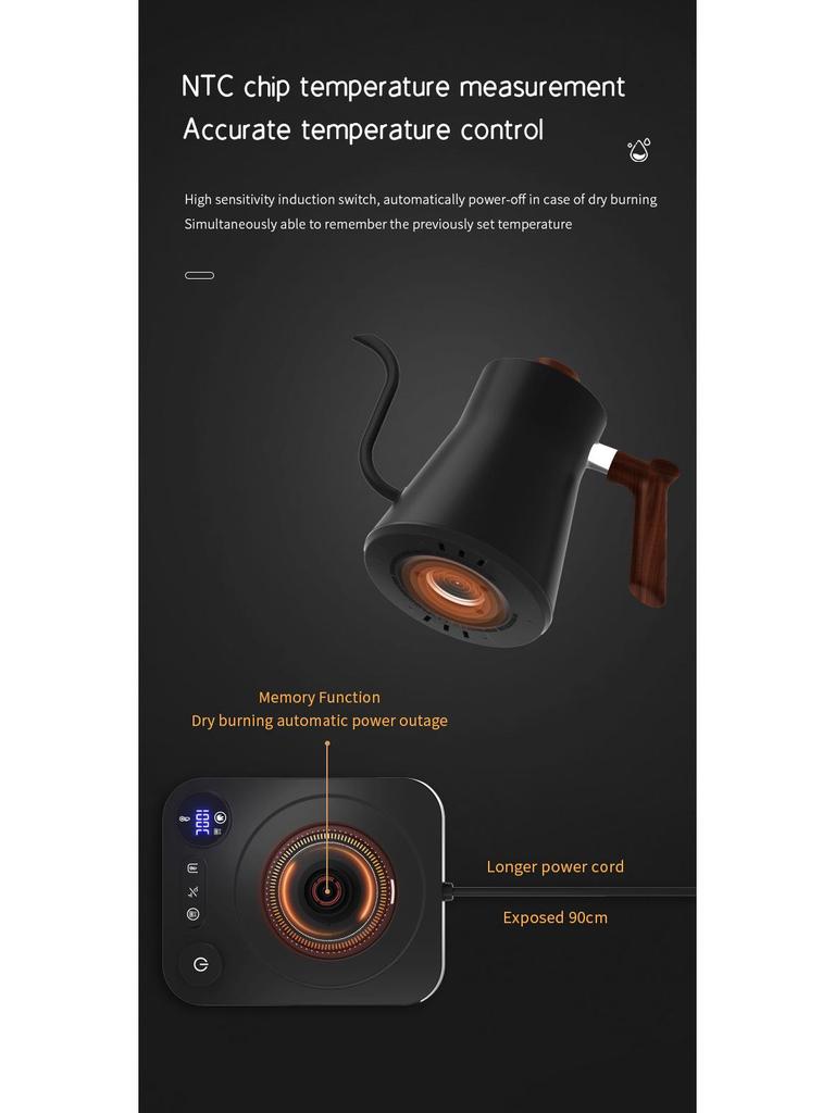 2025 Smart Electric Gooseneck Kettle for Hand Brewing Coffee - New Constant Temperature Design