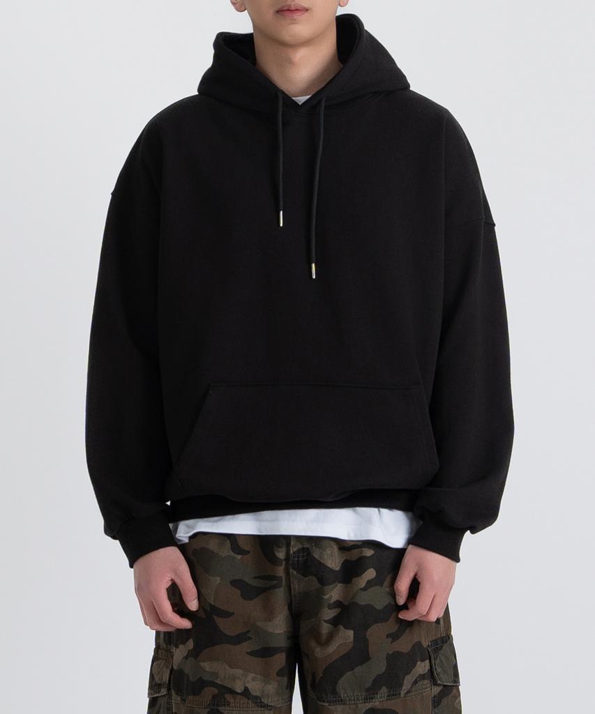 Authentic Relaxed Basic Hoodie Black