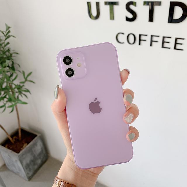 0,3 mm ultradünne Hülle für iPhone 11 12 Pro Xs Max X Xr Se 2020 7 8 Plus Matte PP Hard Back Cover Transparenter Kameraschutz