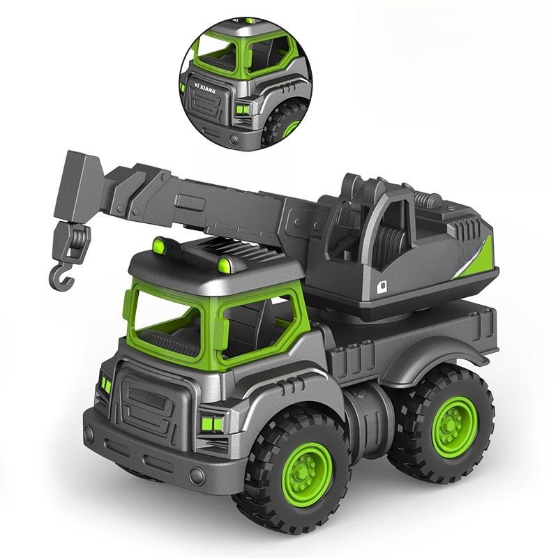 Alloy Excavator Inertial Mixer Truck Dump Truck Crane Model Children Car Toy