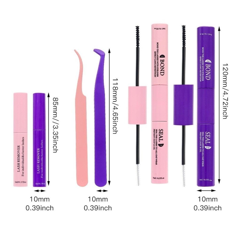 Long-lasting Lash Glue & Tweezers Set Waterproof False Lash Tool Set Lash Application