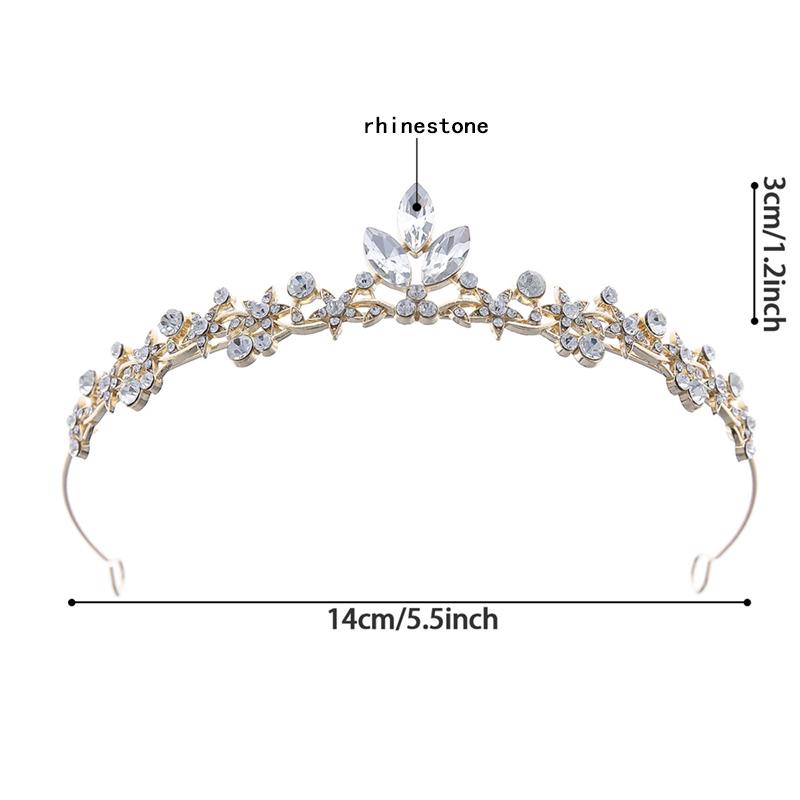 Little Princess Crystal Crown Simple Style Rhinestone Tiaras for Girl Birthday Party Adult Ceremony Children Hair Accessories
