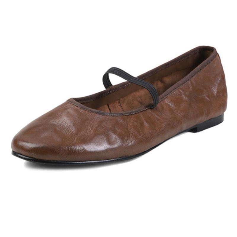 Fashion Women's Ballet Shoes Mary Jane Round Toe Casual Low Heel Shoes 2025 Autumn Fashion Wedding Party Temperament Women Flat Shoes