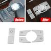 6 pegatinas para embellecedores de botones multimedia de coche compatibles con Mercedes-Benz Clase E W212 2010-2015, pegatinas decorativas para interiores