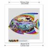 New Arrival 5D DIY Full Circle Diamond Painting "Fish" Embroidery Cross Stitch Home Decor Gift