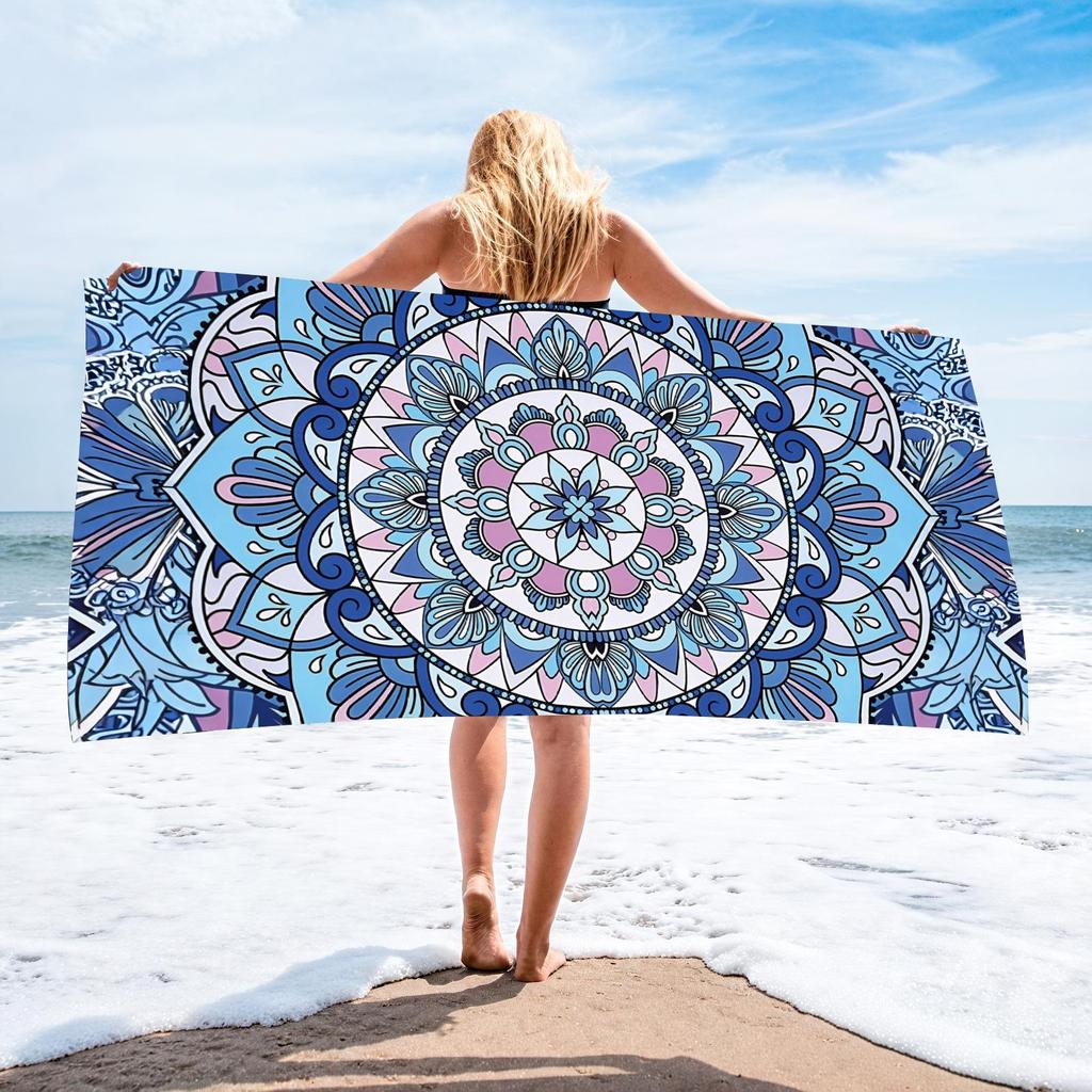 70x140 Microfiber Custom Printed Beach Towel - Absorbent & In Stock