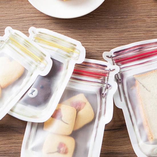 3/4 Stücke Mason Flasche Form Cookie Mutter Gefrierschrank selbstklebende Tasche Lagerung Container