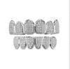 Hiphop Grillz Fashion Blue Body Jewelry Man Trendy Gold / Silver Copper With Zirconia Punk Dental Grillz
