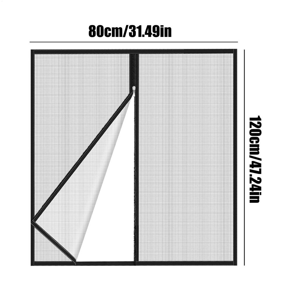 Gnat-proof Indoor Window Mesh Screen With A Zipper Self-adhesive Mosquito Screen Replaces Mosquito Netting Window Mesh Barrier