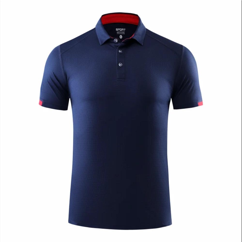 Lässiges Sport-POLO-Shirt mit Kragen, kurzärmelig, schnelltrocknend, Fahrradanzug, Fitnessanzug für Herren