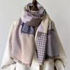 Luxury Winter Imitation Wool Scarf Women Cashmere Warm Pashmina Brand Foulard Female Shawls Wraps Thick Soft Bufanda Scarves