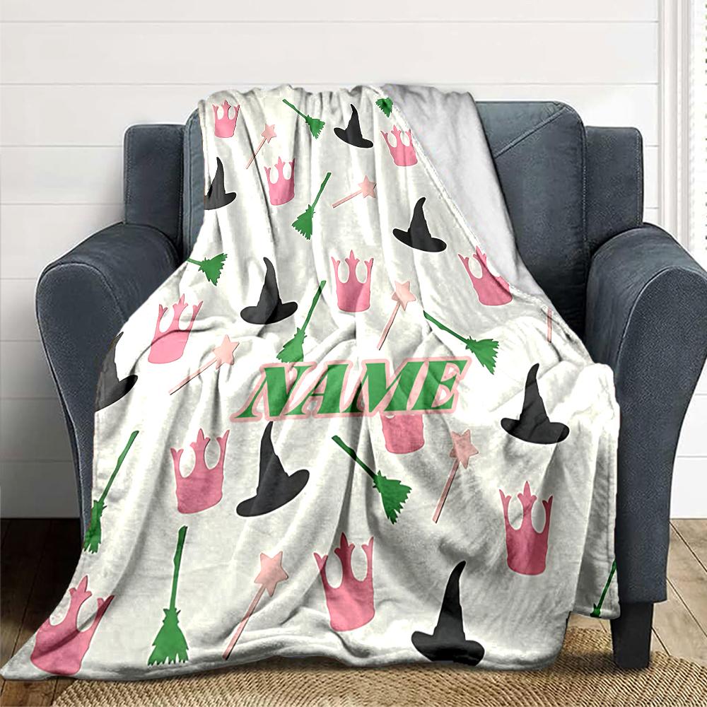 Custom Name "Magic Friendship" Blanket for Couch & Bed, Plush Cozy Fuzzy Blanket Super Soft & Warm Blankets for Fall and Winter. 0908373