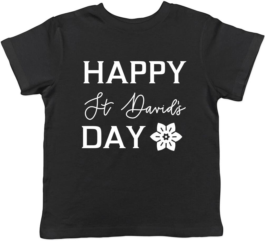 Happy St David s Day Boys Girls Childrens Kids T-Shirt 100
