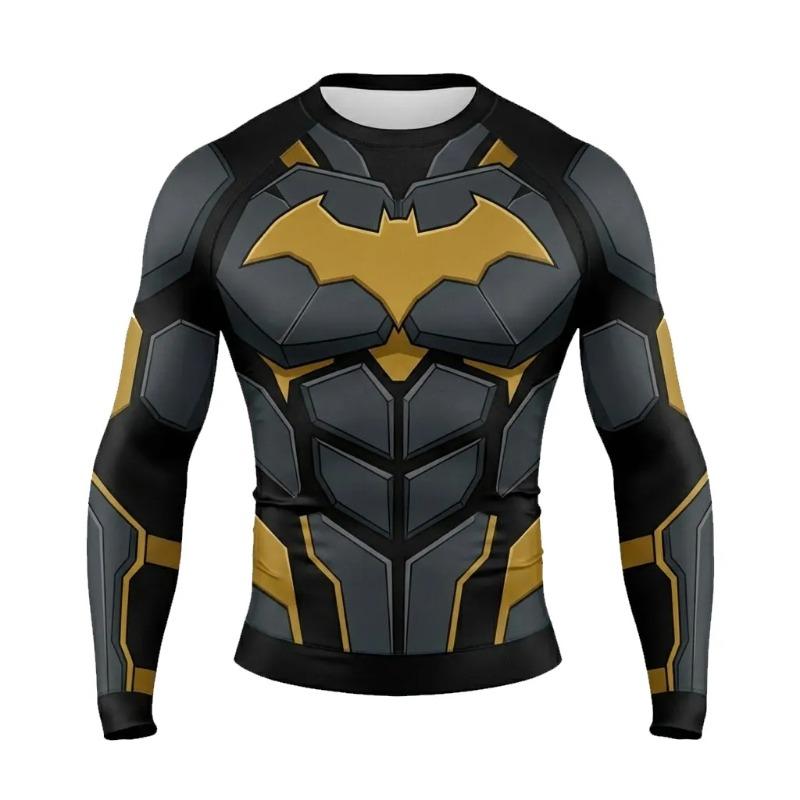 Summer 3D Printed Men's Sports Fitness Training Running Breathable Quick Drying Long Sleeve T-shirt